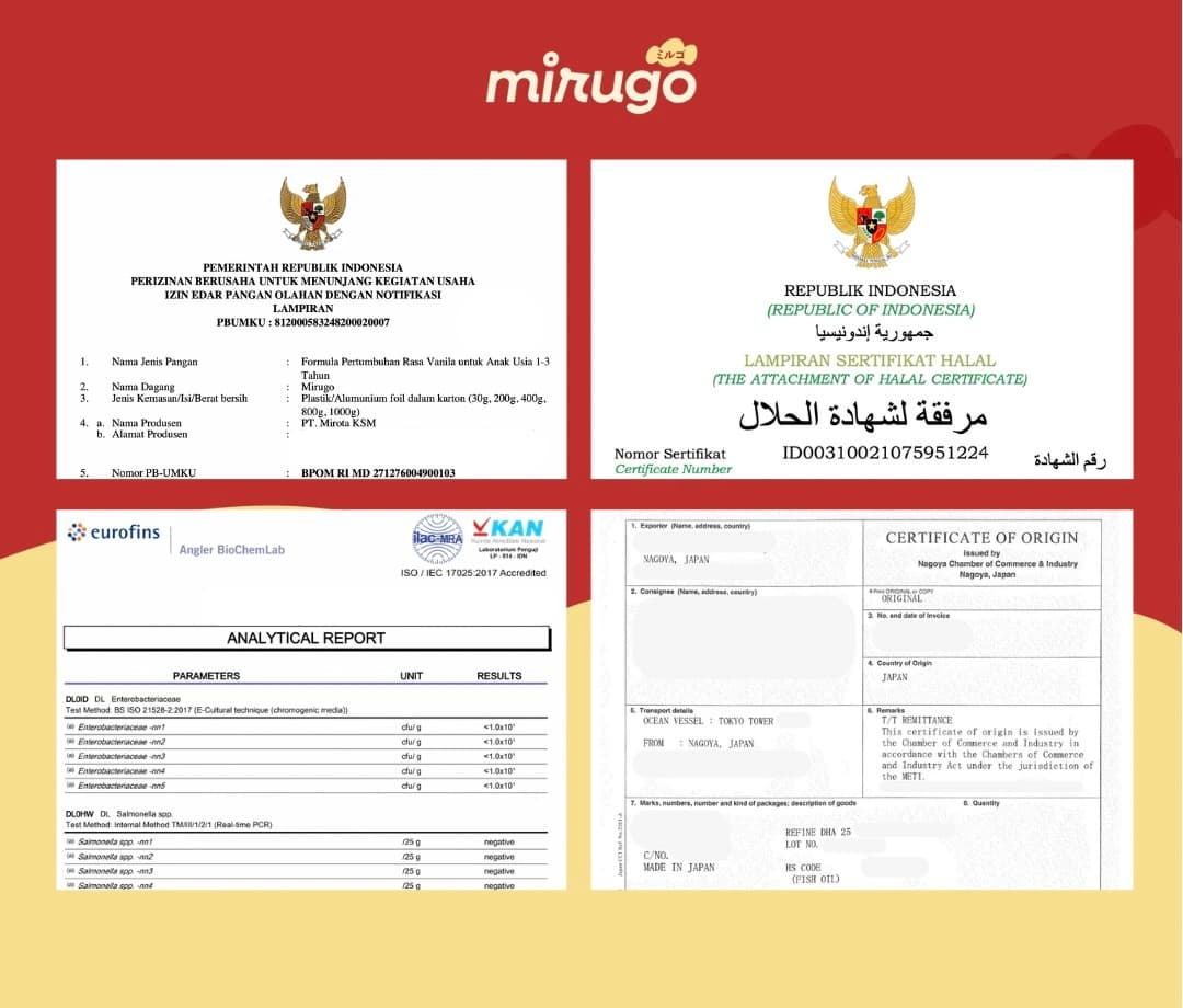 Tersertifikasi BPOM dan Halal